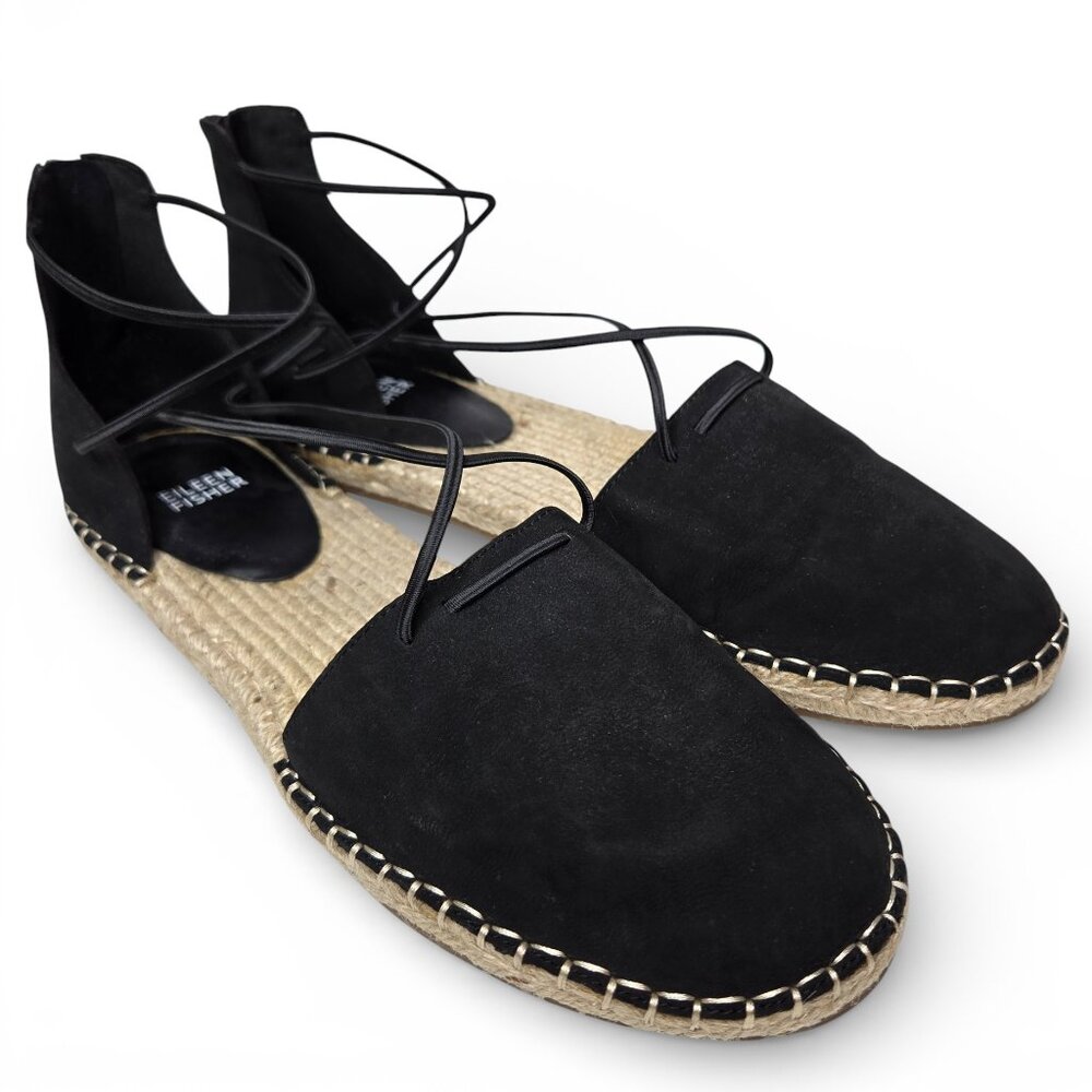 Eileen Fisher Espadrille Flat Strappy D'Orsay Sandals Spanish Summer 11